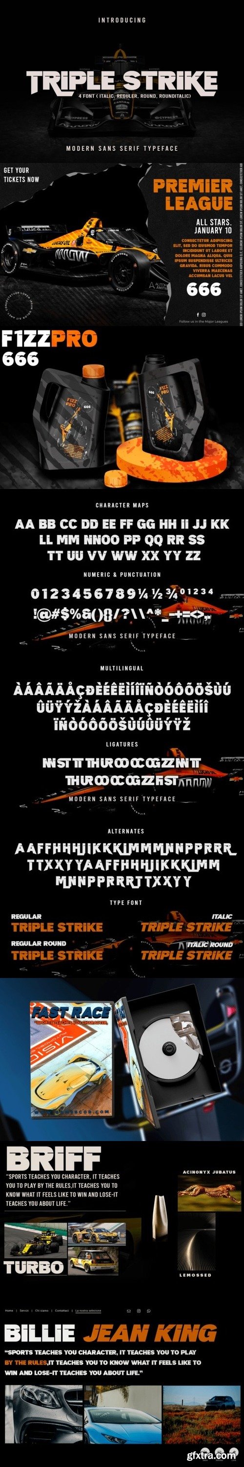 Triple Strike Font