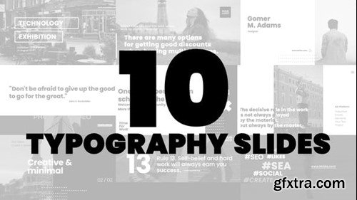 Videohive 10 Typography Slides 39211140