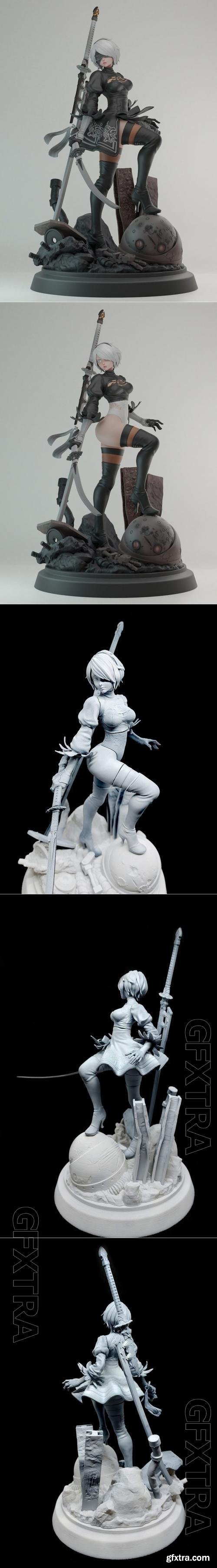 Nier Automata 2B 3D Print