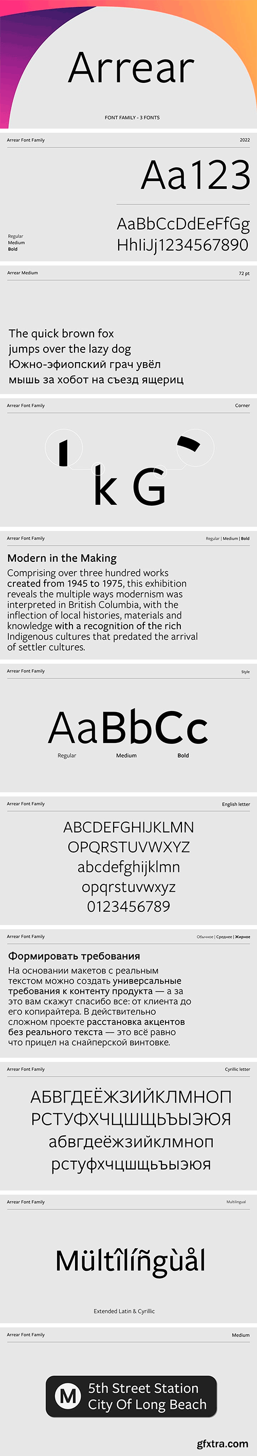 Arrear Font Family