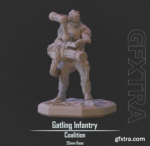 Gatling Infantry 3D Print