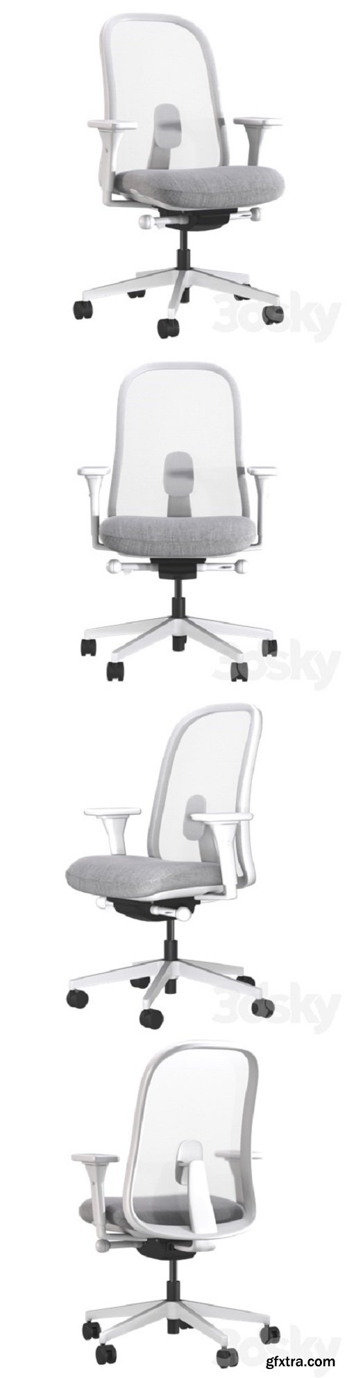 LINO Office Swivel chair with armrests by Herman Miller