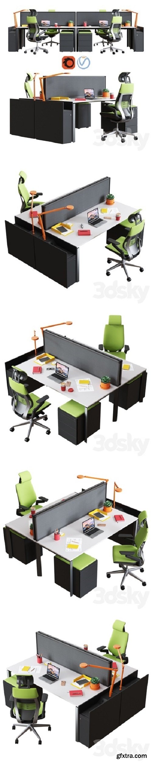 Steelcase – Office Table FrameOne Work Space