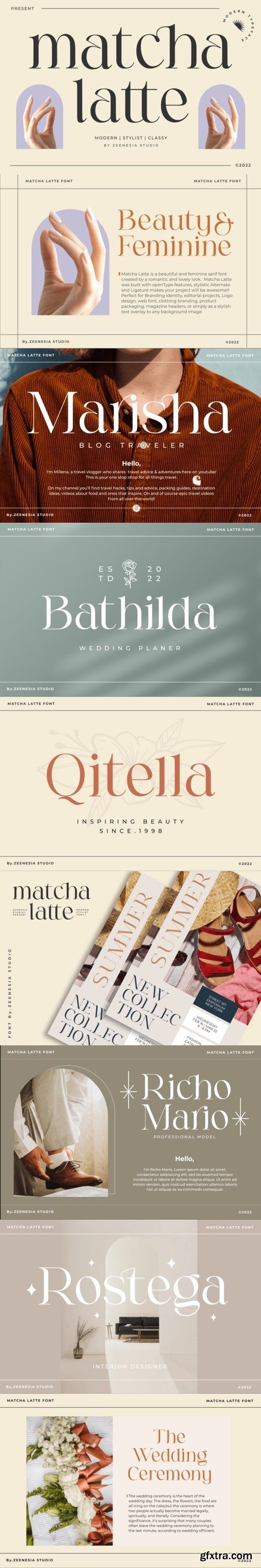 CreativeMarket - Matcha Latte - Modern Stylish Font 7288543