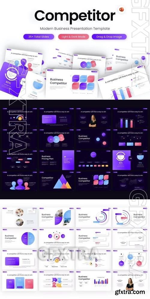 Competitor Professional PowerPoint Template P9VJTVL