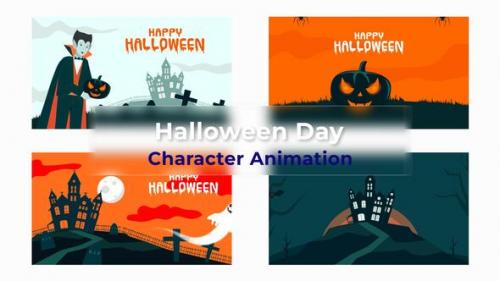 Videohive - Halloween Day Character Animation Scene - 39762066 - 39762066