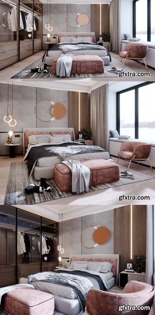 Interior Bedroom Scene Sketchup By LeTaiLin