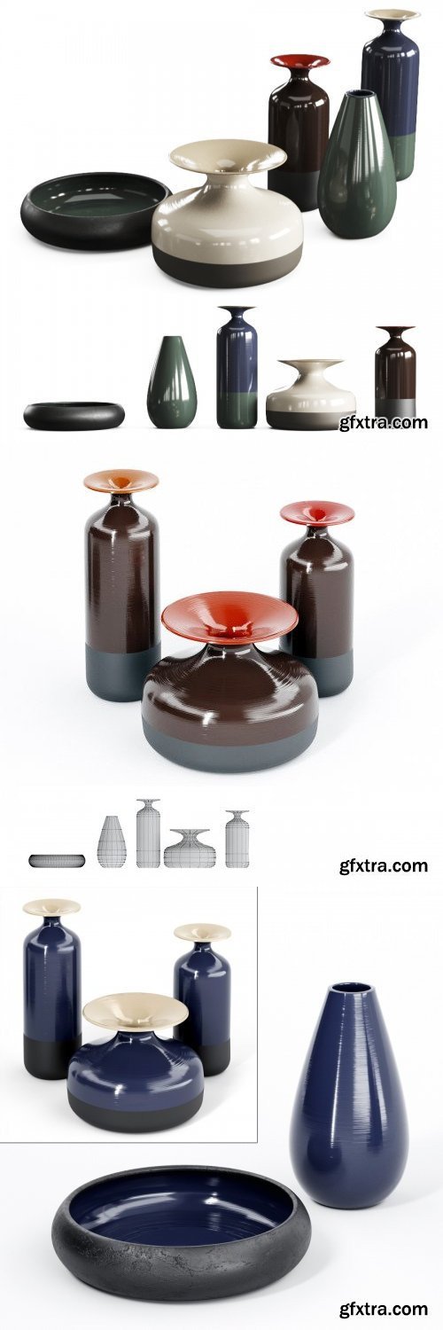 Ceramic Vases Stromboli By Natuzzi