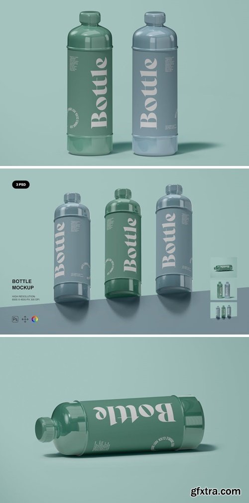 Plastic Bottle Mockup Set KFNLW4F