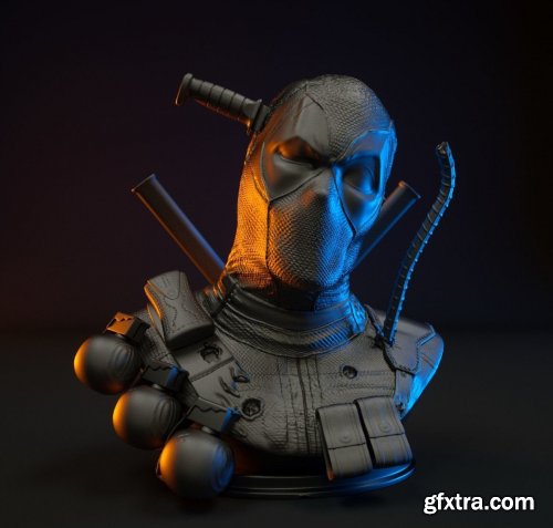 Deadpool bust - 3D model  