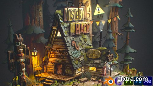 Gumroad - Mystery Shack - Stylized 3D Diorama - Tutorial