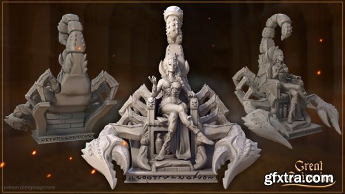 Selket Scorpion Throne– 3D Print Model STL