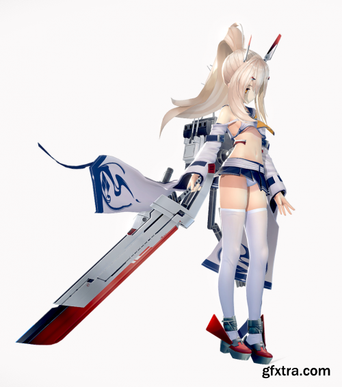 Ayanami Azurlane and Murakumo and Ceobe from Arknights Handpainted – 3D Print Model STL