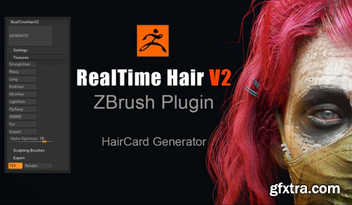 Real-time Hair Plugin [Zbrush] V2