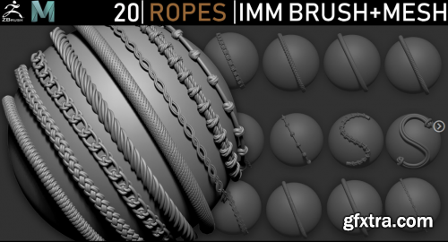 Zbrush - Ropes/Chains IMM Brushes