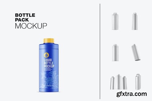 Plastic Shampoo Bottle Mockup T9SH7RV