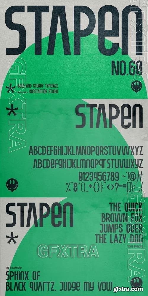 Stapen - Bold Futuristic Sans Serif Fonts