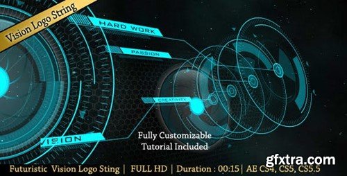 Videohive futuristic vision logo string 2675336