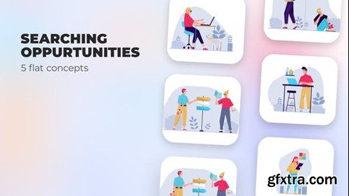 Videohive Searching oppurtunities - Flat concepts 39984593