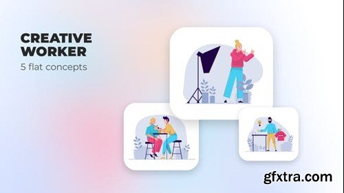 Videohive Creative worker - Flat concepts 39984515