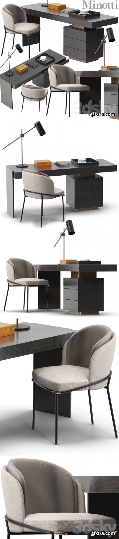 Minotti Carson desk set