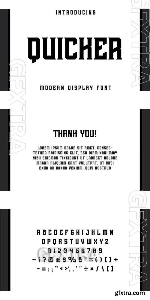 Quicker - Modern display font 