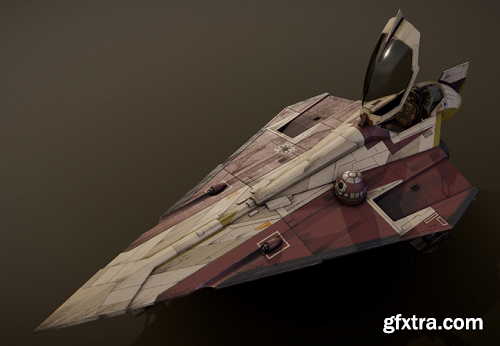 Star Wars Jedi Starfighter (Obi Wan Kenobi) 3D Model