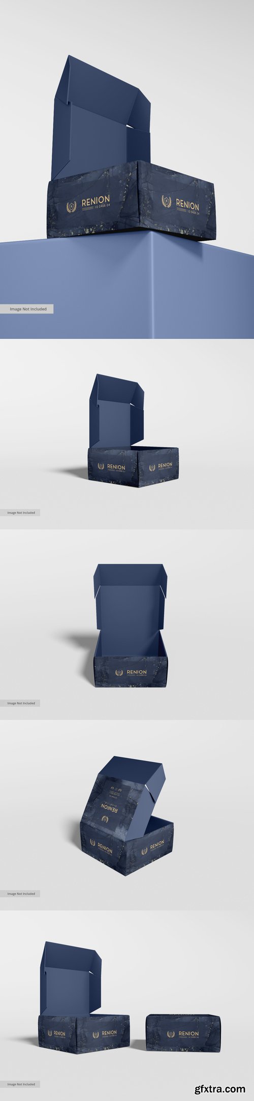 Paper mailing delivery box branding mockup