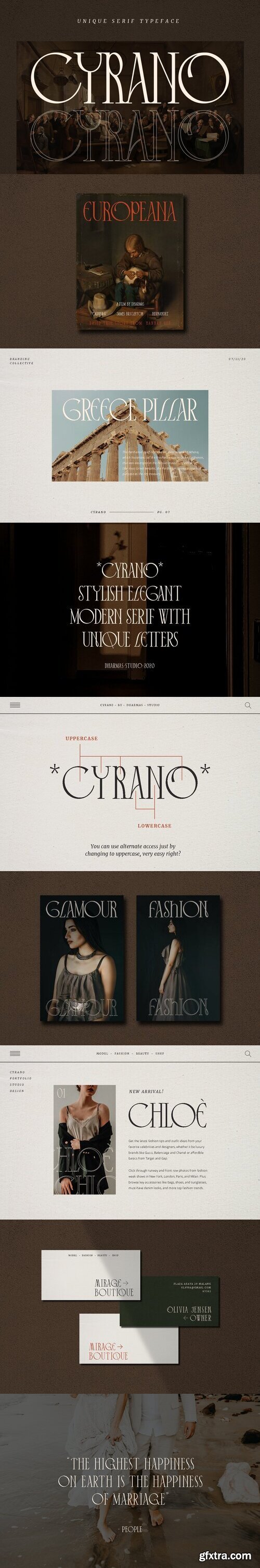 CreativeMarket - Cyrano - Unique Serif Typeface 5561381