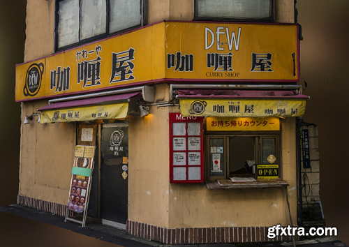 Japanese curry shop scan 3D Model