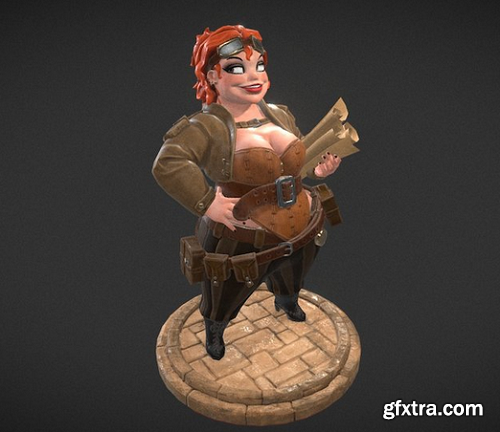 Steampunk girl_2 3D Model