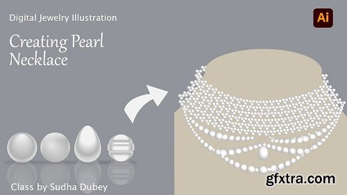 Learn Pearl Illustration : Digital Jewelry Illustration for Beginners : Create Pearl Necklace