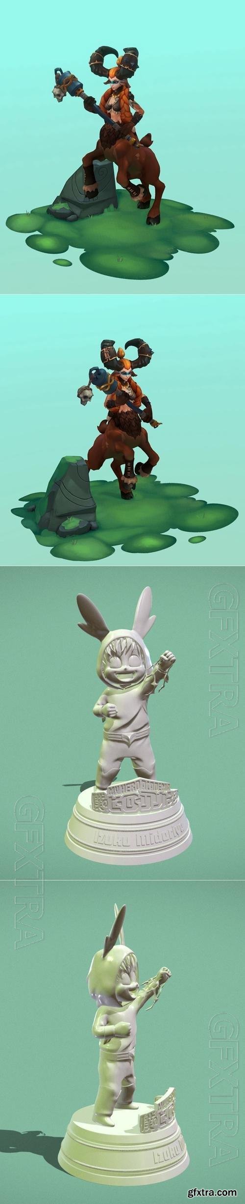 Centaur Viking (Baldi Konijn) and Izuku Midoriya - Boku no Hero Academia 3D Print