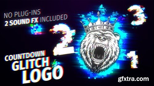 Videohive Countdown Glitch Logo 39994470