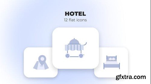 Videohive Hotel - Flat Icons 39986438