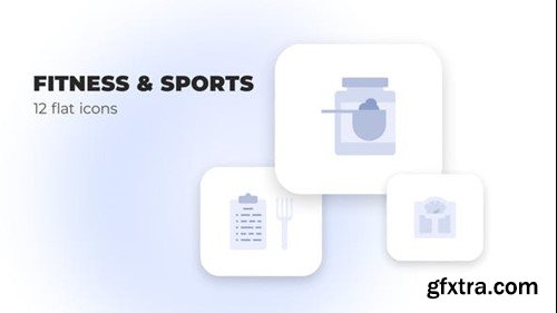 Videohive Fitness & Sports - Flat Icons 39986364