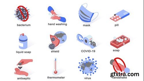 Videohive Virus prevention - Isometric Icons 40003810