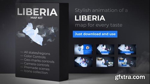 Videohive Liberia Map - Republic of Liberia Map Kit 39889103