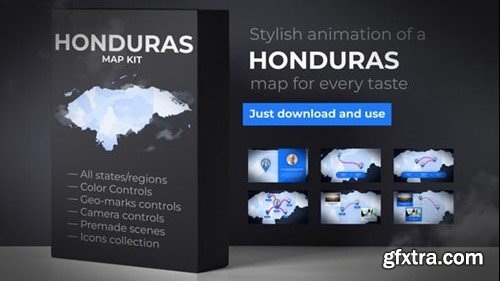 Videohive Honduras Map - Republic of Honduras Map Kit 39886416