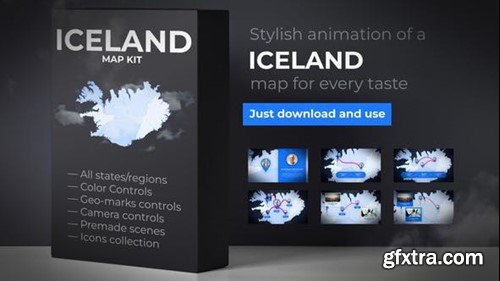 Videohive Iceland Map - Republic of Iceland Map Kit 39886521