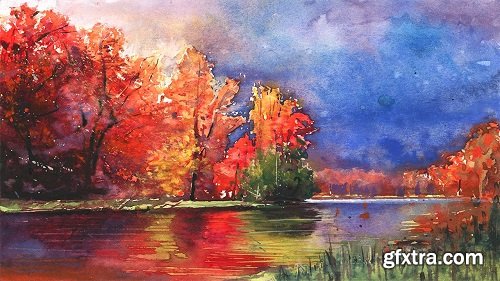Autumn Landscape in Watercolor: Paint Step-by-Step, Exploring Essential Color & Texture Techniques