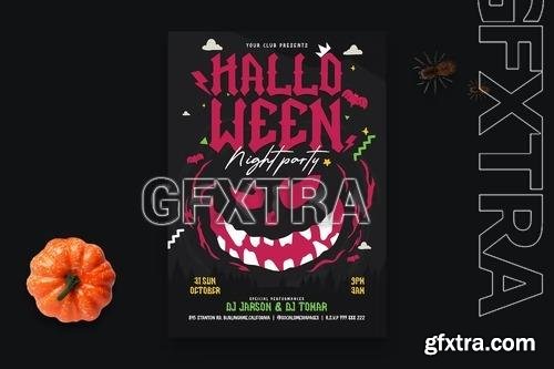 Halloween Party Flyer Template KNV5R2E