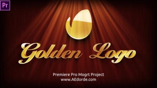 Videohive - Golden Logo - Premiere Pro Mogrt Project - 39946402 - 39946402