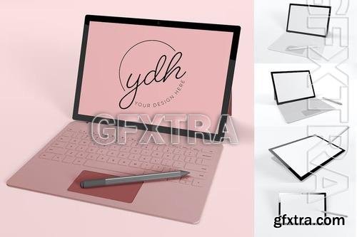 Tablet with Accessories Mockup Bundle GDVDR7Z