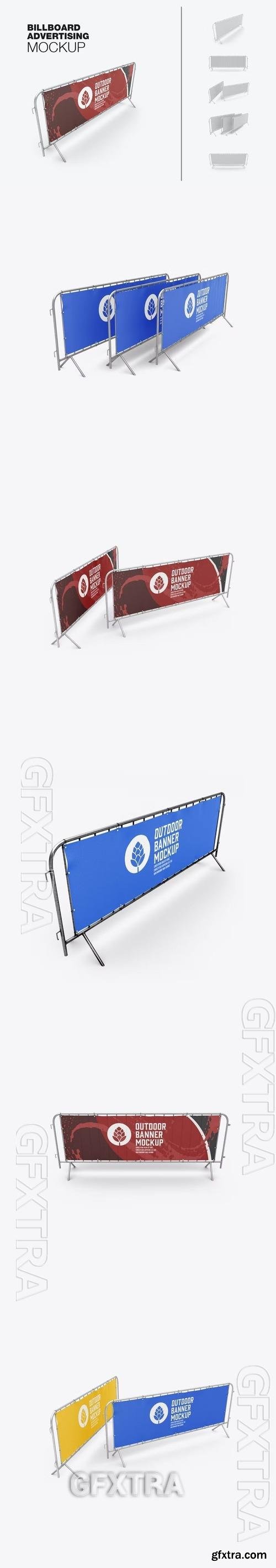 Metallic Outdoor Banner Mockup 2LNWALC