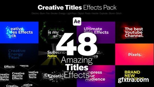 Videohive Creative Titles Effects Pack 38644485