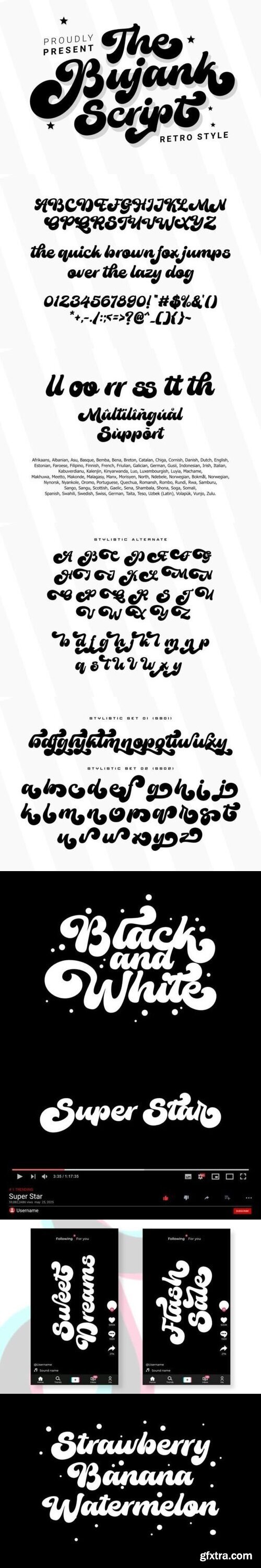 The Bujank Script Font