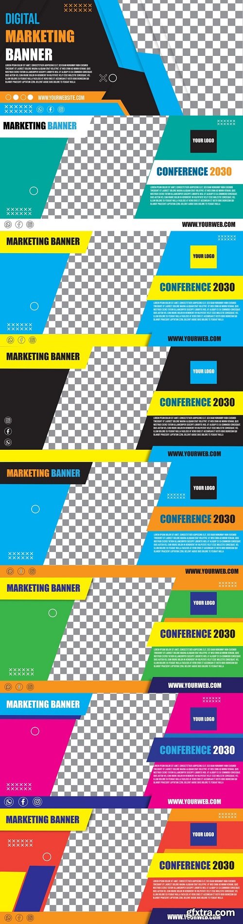 Digital marketing web banner template