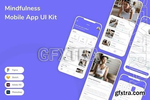 Mindfulness Mobile App UI Kit F3WRWXV