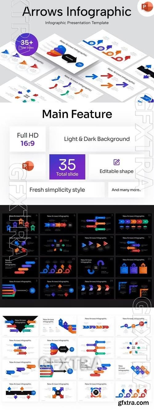 Arrows Infographic PowerPoint Template 2KB4RAL